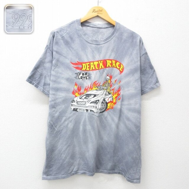 【50%OFF】半袖Tシャツ レーシングカー グレータイダイ XL | 古着