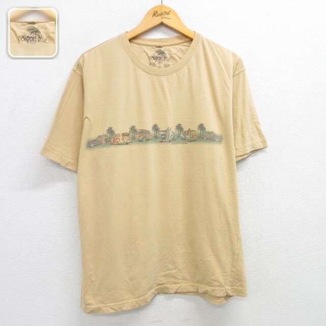 【50%OFF】半袖Tシャツ 車サーフボード ベージュ XL | 古着