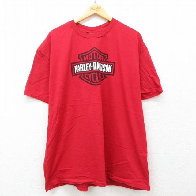XL★古着 半袖 Tシャツ メンズ 戦闘機 船 サンディエゴ 大きいサイズ コットン クルーネック 赤 レッド 25jun13 中古