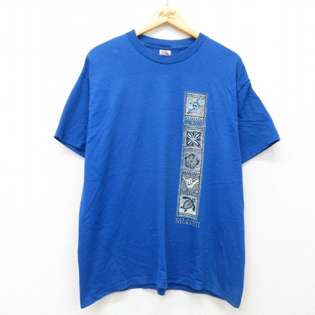 フルーツオブザルーム 00s 半袖Tシャツ サーフィン ブルー XL | 古着
