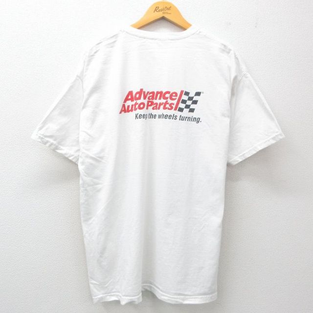 XL★古着 半袖 ビンテージ Tシャツ メンズ 00年代 00s アドバンスオートパーツ コットン クルーネック 白 ホワイト 25jun13 中古