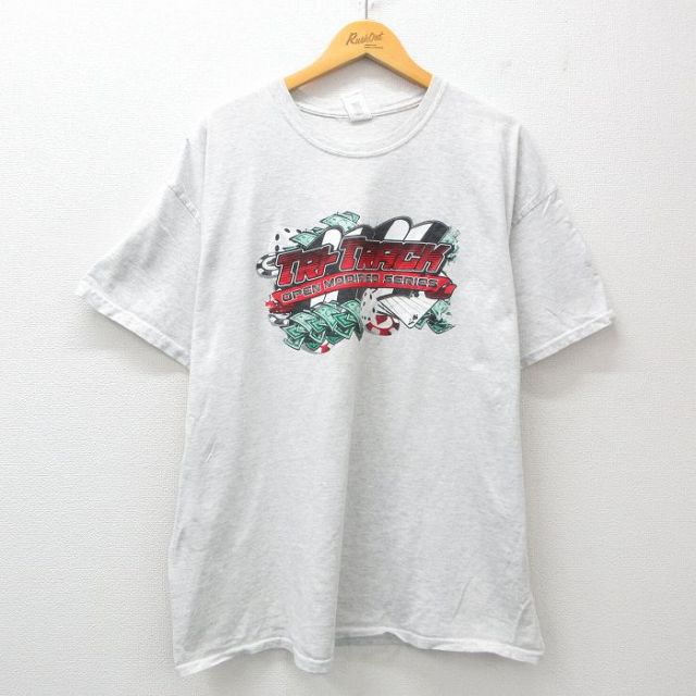 TRITRACK 半袖Tシャツ レーシングカー グレー XL | 古着