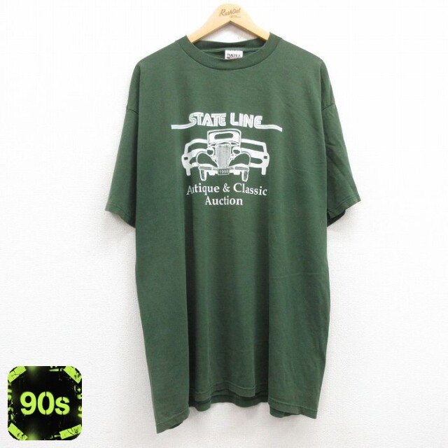 【50%OFF】TULTEX 90s 半袖Tシャツ 車 グリーン XL | 古着