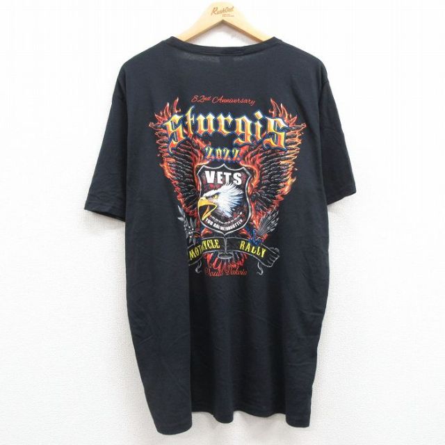 スタージス 半袖Tシャツ ワシ ブラック XL | 古着