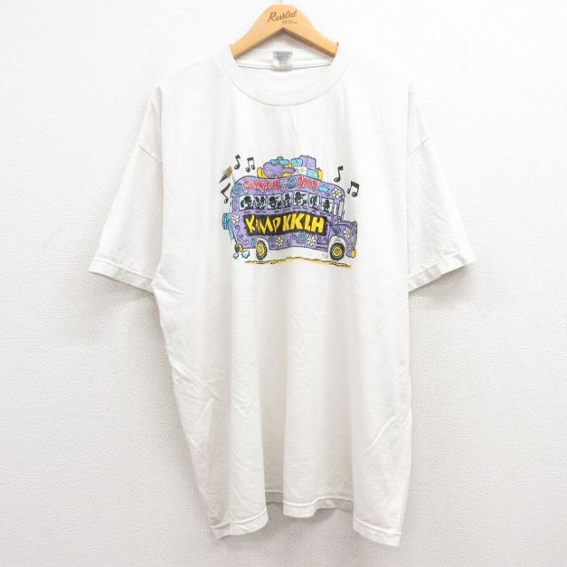 90s 半袖Tシャツ バス ホワイト XL | 古着