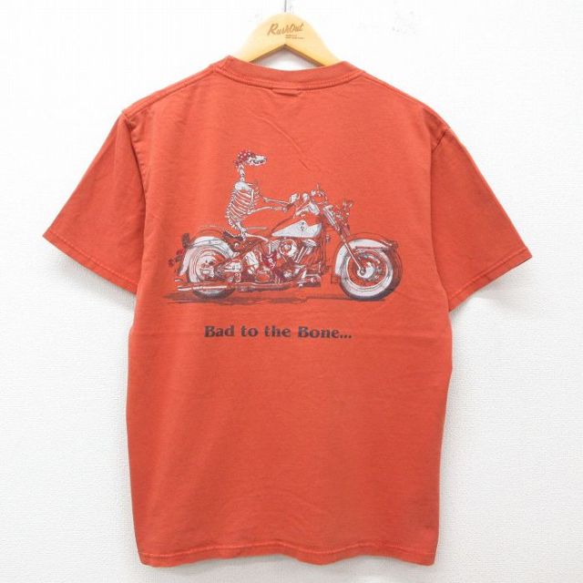 M★古着 半袖 ビンテージ Tシャツ メンズ 00年代 00s SEA DOG コットン クルーネック オレンジ 25jul14 中古