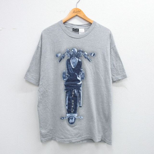 00s 半袖Tシャツ バイク グレー XL | 古着
