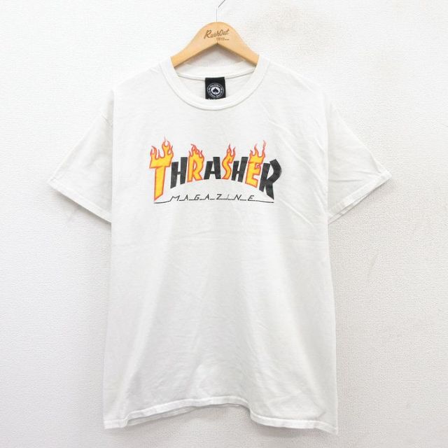 L★古着 スラッシャー 半袖 Tシャツ メンズ クルーネック 白 ホワイト 25jul15 中古