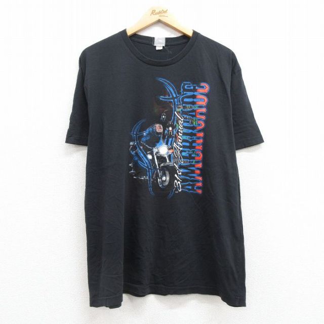 半袖Tシャツ バイク ブラック XL | 古着