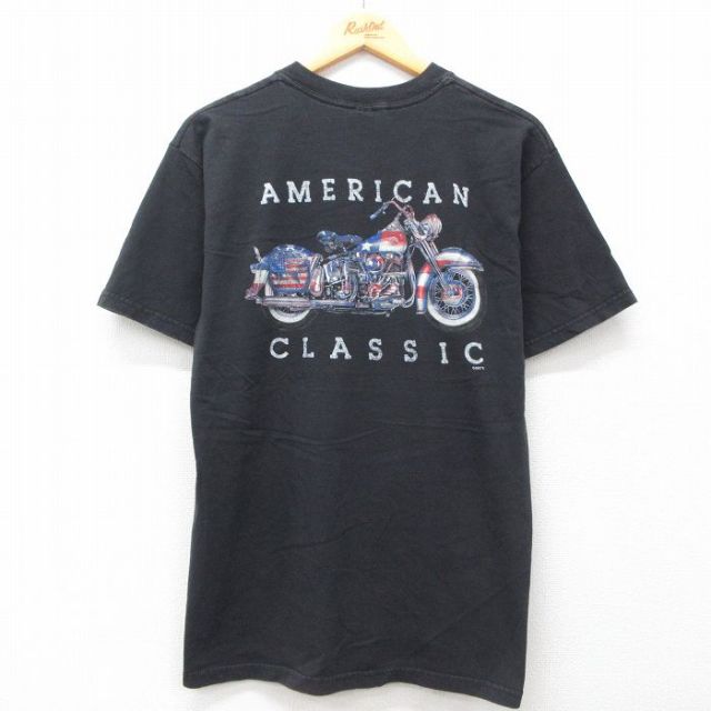 00s 半袖Tシャツ バイク ブラック M | 古着
