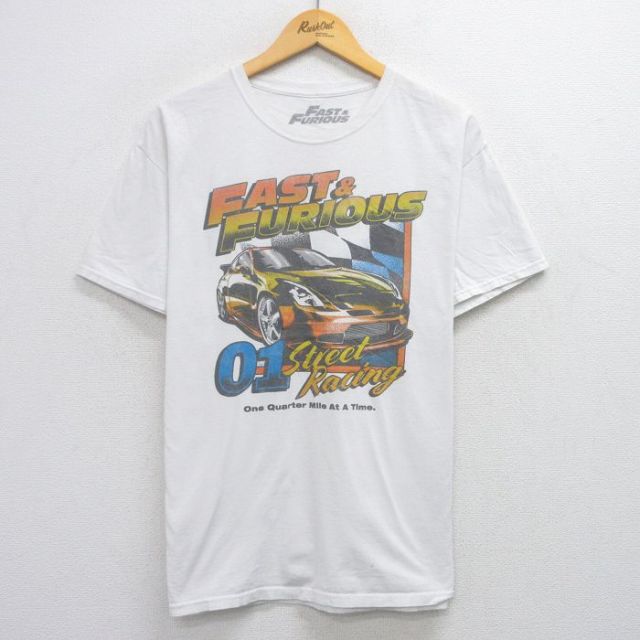 半袖Tシャツ FAST&FURIOUSプリント ホワイト L | 古着