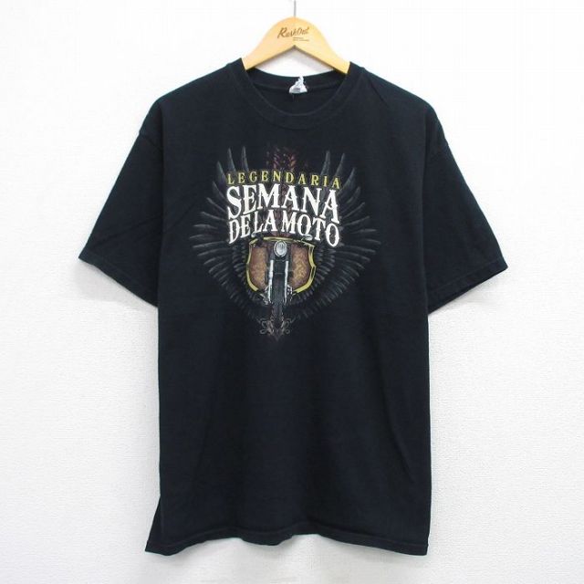 半袖Tシャツ バイク ブラック XL | 古着
