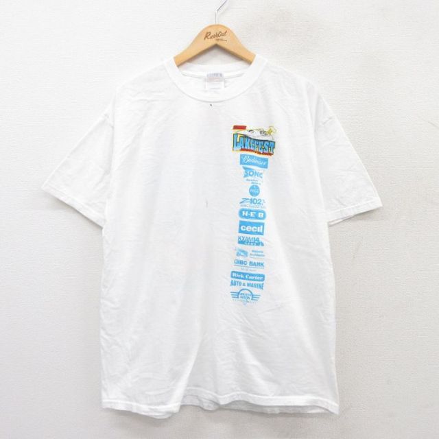 ヘインズ 00s 半袖Tシャツ ボートレース ホワイト XL | 古着