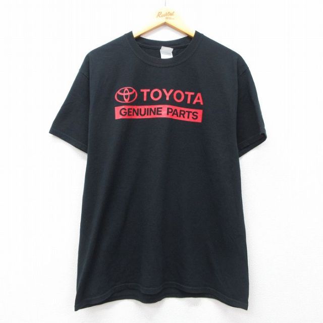 L★古着 半袖 ビンテージ Tシャツ メンズ 00年代 00s トヨタ TOYOTA クルーネック 黒 ブラック 25jul31 中古