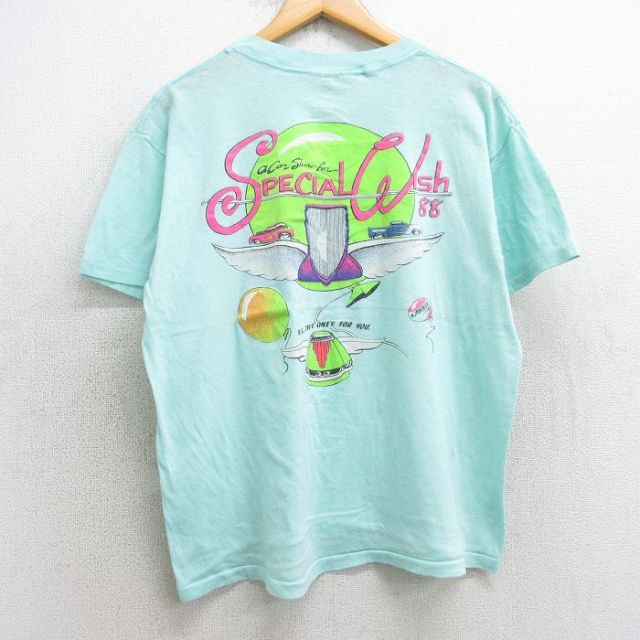 80s 半袖Tシャツ 車 ライトブルー L | 古着