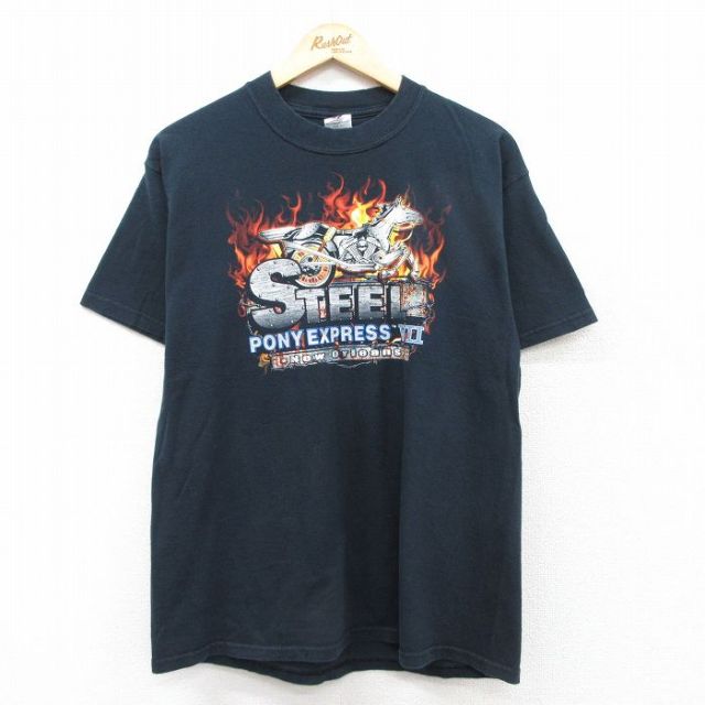 ジャージーズ 00s 半袖Tシャツ バイク ブラック L | 古着