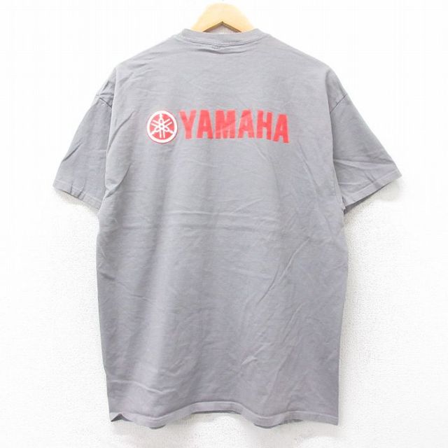 XL★古着 半袖 ビンテージ Tシャツ メンズ 00年代 00s ヤマハ YAMAHA コットン クルーネック グレー 25aug29 中古