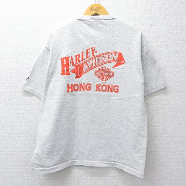 ハーレーダビッドソン 90s 半袖Tシャツ ビッグロゴ グレー メンズXL相当 | 古着