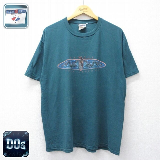 ジャージーズ 00s 半袖Tシャツ ハワイ グリーン メンズXL相当 | 古着