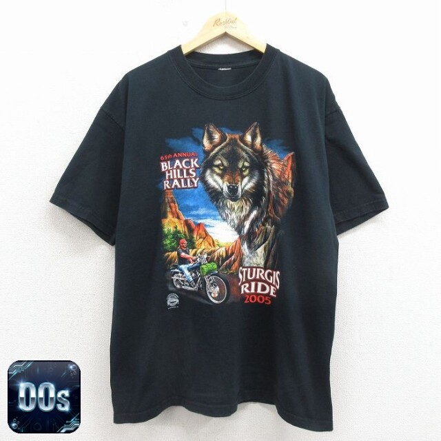 00s 半袖Tシャツ バイクラリー ブラック メンズXL相当 | 古着