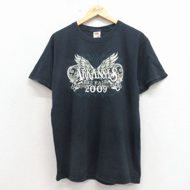 フルーツオブザルーム 00s 半袖Tシャツ バイクラリー ブラック メンズL相当 | 古着