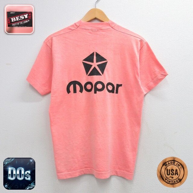 【20%OFF】フルーツオブザルーム 00s 半袖Tシャツ MOPAR CLUB ピンク メンズM相当 | 古着