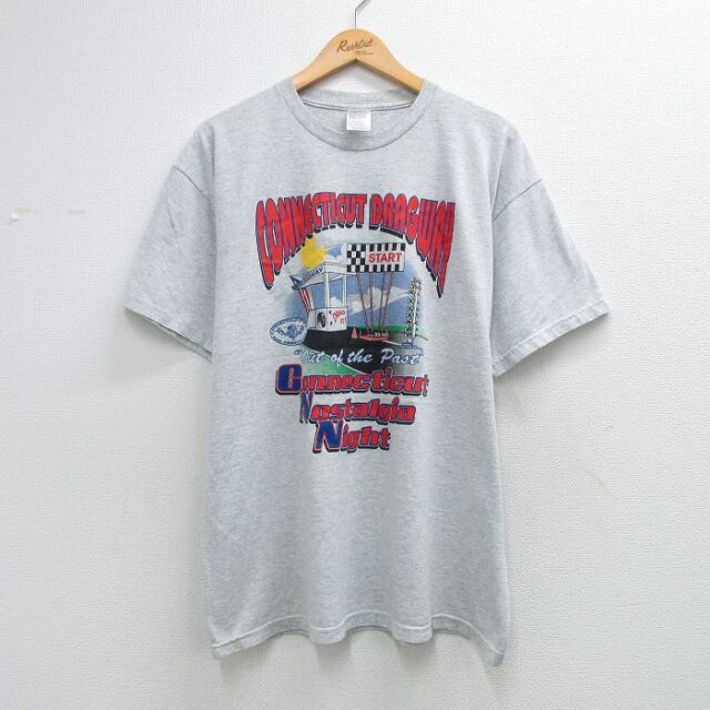 フルーツオブザルーム 00s 半袖Tシャツ DRUGWAY グレー霜降り メンズXL相当 | 古着