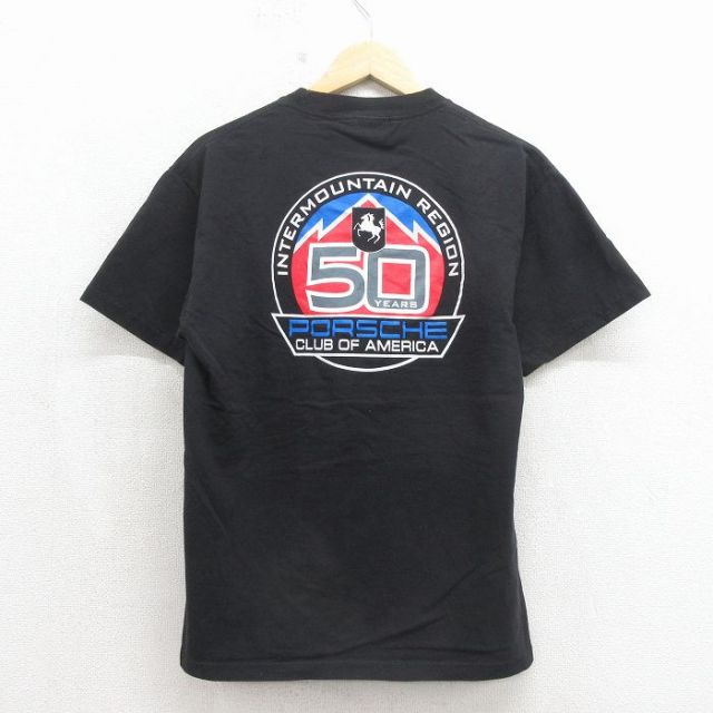00s 半袖Tシャツ ポルシェ ブラック メンズM相当 | 古着