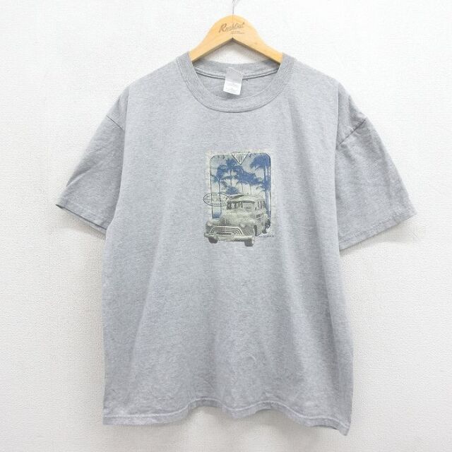 00s 半袖Tシャツ ウッディワゴン グレー メンズXL相当 | 古着