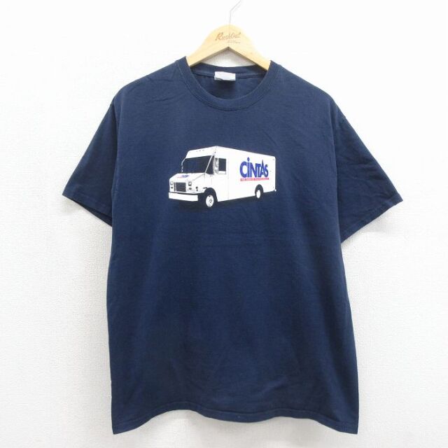 00s 半袖Tシャツ トラック ネイビー L | 古着