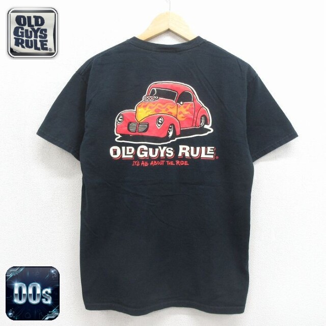 00s 半袖Tシャツ ホットロッド ブラック メンズM相当 | 古着
