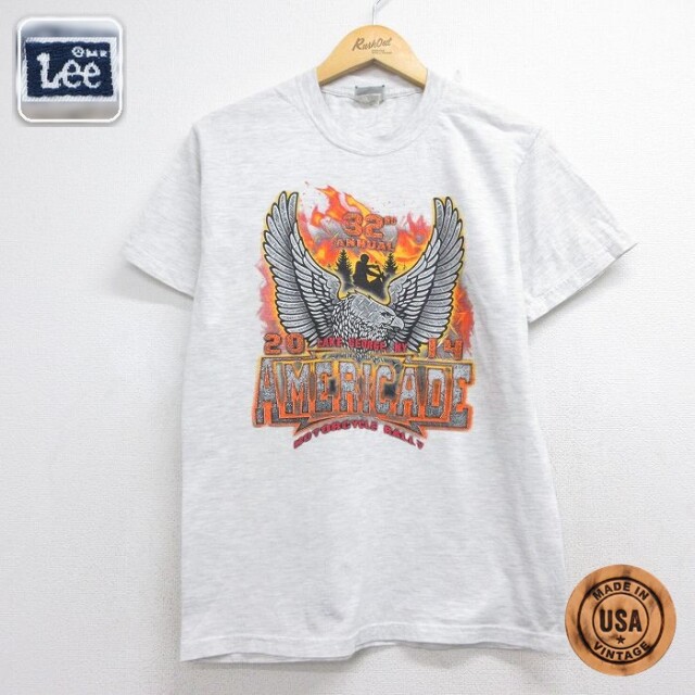 リー 半袖Tシャツ AMERICADE グレー メンズM相当 | 古着