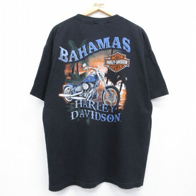 ハーレーダビッドソン 半袖Tシャツ ビッグロゴ ブラック メンズXL相当 | 古着