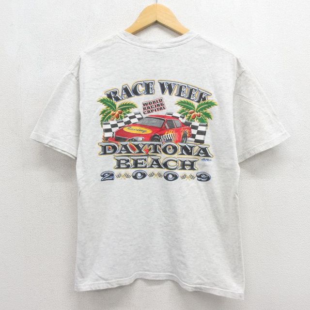ヘインズ 00s 半袖Tシャツ デイトナビーチ グレー メンズM相当 | 古着