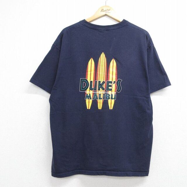 00s 半袖Tシャツ サーフボード ネイビー メンズXL相当 | 古着