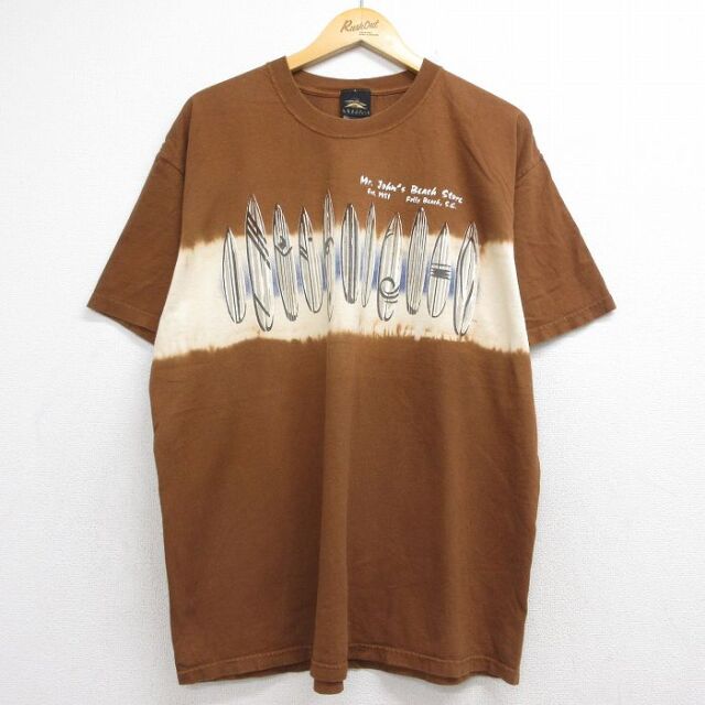半袖Tシャツ サーフボード ブラウン メンズXL相当 | 古着