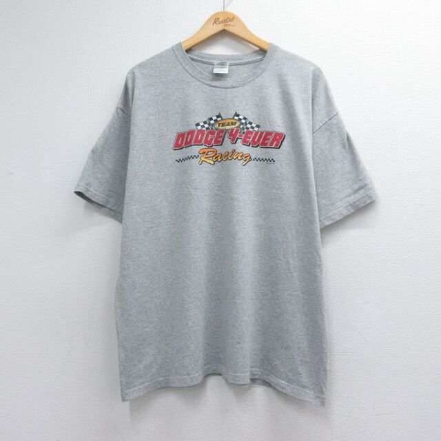 00s 半袖Tシャツ レーシング グレー メンズXL相当 | 古着