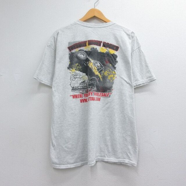 00s 半袖Tシャツ オートオークション グレー メンズXL相当 | 古着