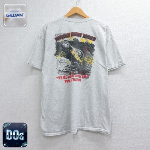00s 半袖Tシャツ オートオークション グレー メンズXL相当 | 古着