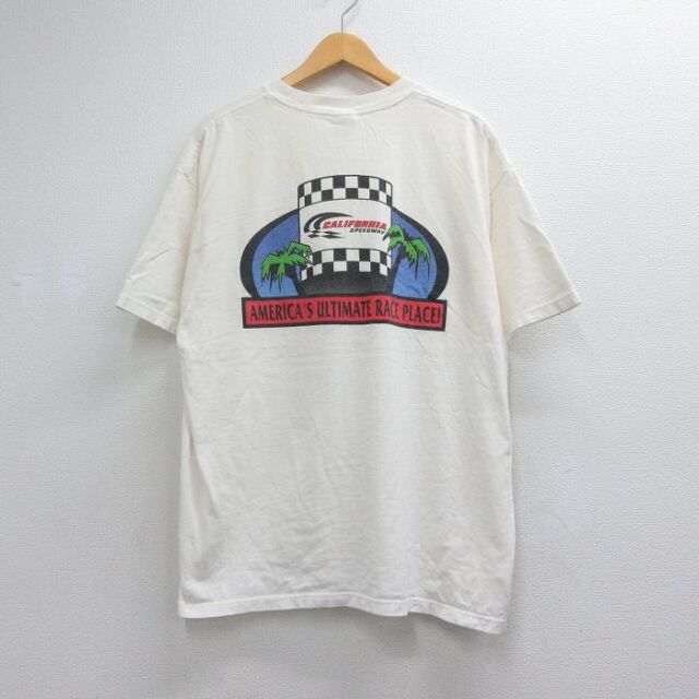 00s 半袖Tシャツ スピードウェイ ホワイト メンズXL相当 | 古着