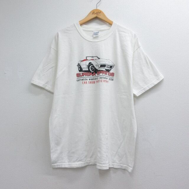 00s 半袖Tシャツ コルベット ホワイト メンズXL相当 | 古着