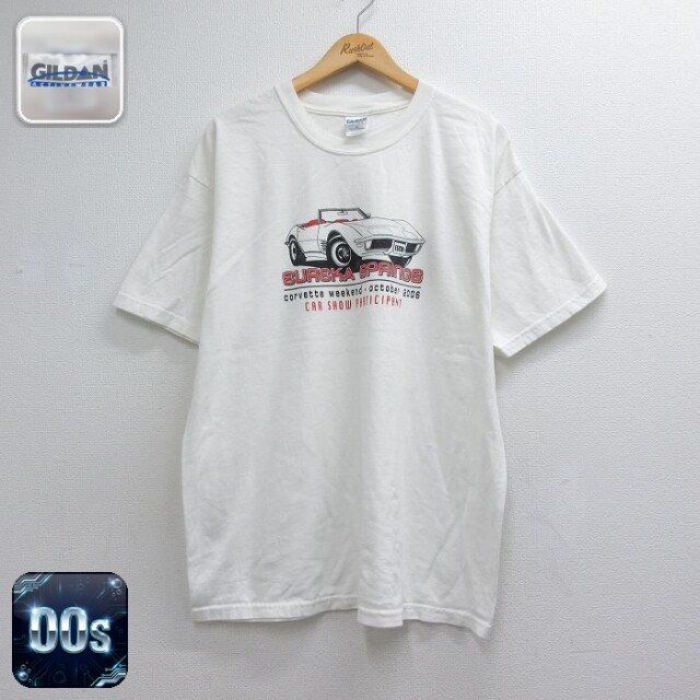 00s 半袖Tシャツ コルベット ホワイト メンズXL相当 | 古着