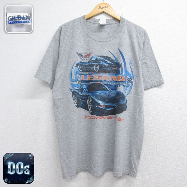 00s 半袖Tシャツ シボレーコルベット グレー メンズXL相当 | 古着
