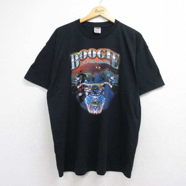 古着通販 L☆古着 半袖 ビンテージ Tシャツ メンズ 00年代 00s バイク