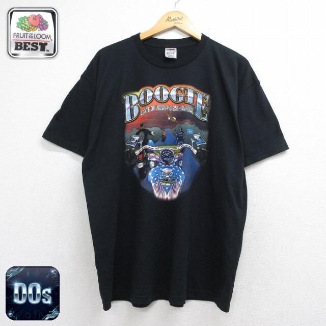フルーツオブザルーム 00s 半袖Tシャツ BOOGIE ブラック メンズXL相当 | 古着