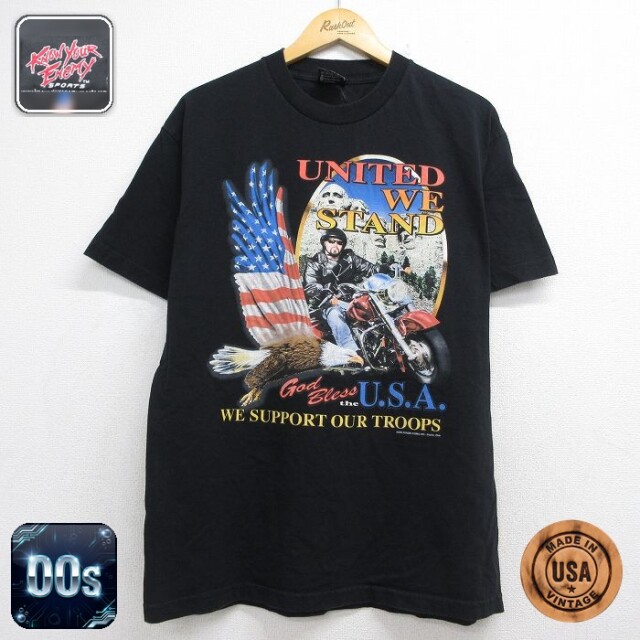 00s 半袖Tシャツ バイク ブラック メンズL相当 | 古着