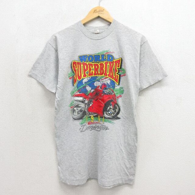 スクリーンスターズ 90s 半袖Tシャツ ドカティ グレー メンズM相当 | 古着