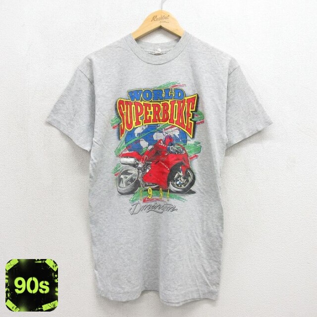 スクリーンスターズ 90s 半袖Tシャツ ドカティ グレー メンズM相当 | 古着