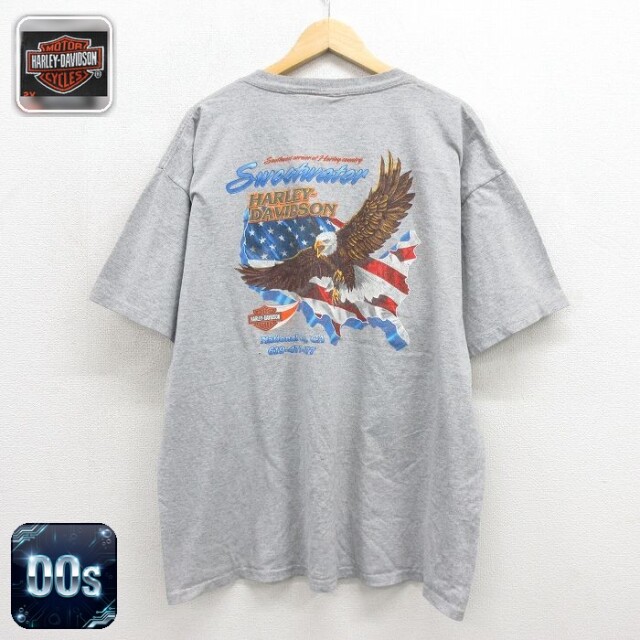 ハーレーダビッドソン 00s 半袖Tシャツ 鳥 グレー メンズXL相当 | 古着