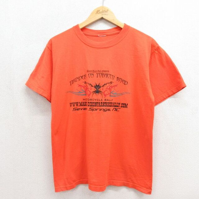 00s 半袖Tシャツ モーターサイクルラリー オレンジ メンズM相当 | 古着